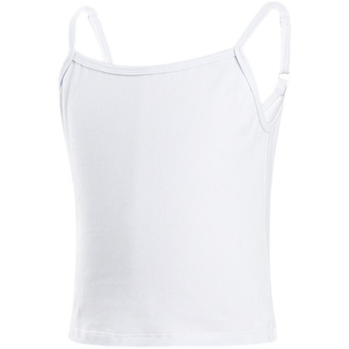 儿童舞蹈服秋冬吊带背心打底衣内衣防走光练功服白色上衣考级女童 - 图3