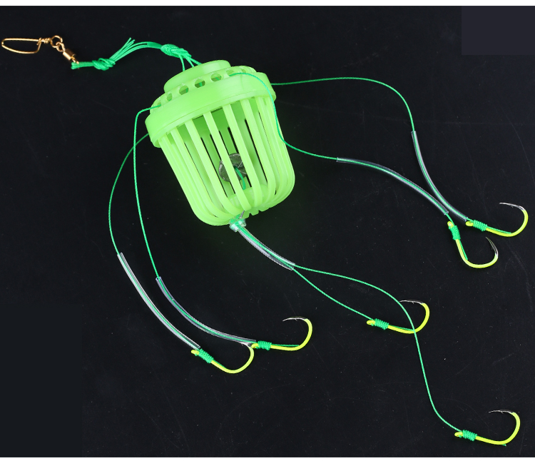 鲢鳙饵笼钓组水怪笼爆炸笼绿色荧光笼伊势尼鱼钩大头鱼钓鱼用品 - 图0