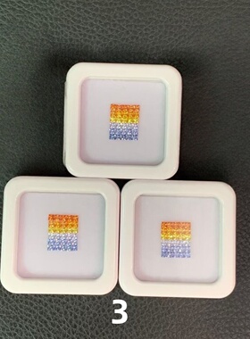 正方直角实验室培育彩虹渐变配石裸石 耐高温 首饰手链戒指蜡镶