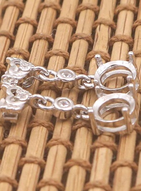 圆形925银戴妃款耳坠空托围锆代裸石镶嵌18k金多规格耳坠首饰空托