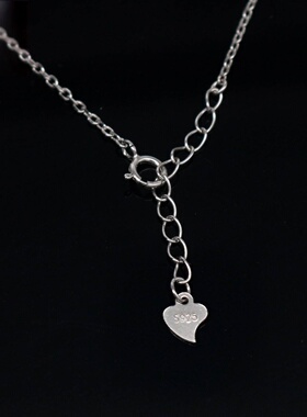 圆形925银戴妃款项链空托围锆代裸石镶嵌18k 首饰DIY项链空托