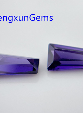 梯方多色合成宝石裸石 5A梯形尖底锆石戒指手表项链配石DIY美甲钻