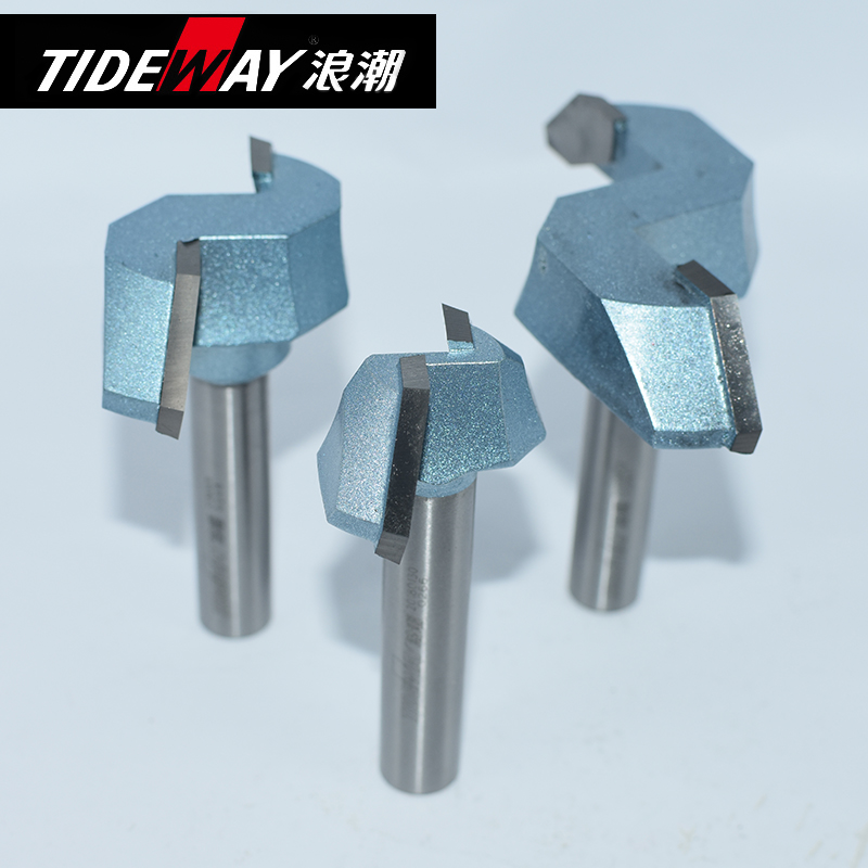 TIDEWAY浪潮工业级平底V型刀木工倒角边刀雕刻机45°度斜边刀电木 - 图0