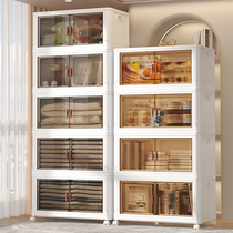Free-to-install-containing cabinet multilayer children wardrobe Home plastic snacks Snack Toys Foldable Baby Storage Locker