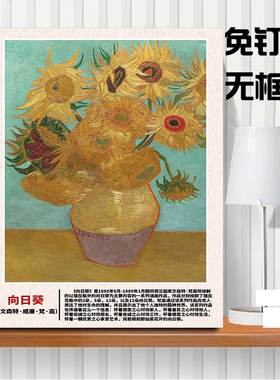 世界名画简介挂画美术培训机构文化墙面装饰少儿画室教室布置贴纸