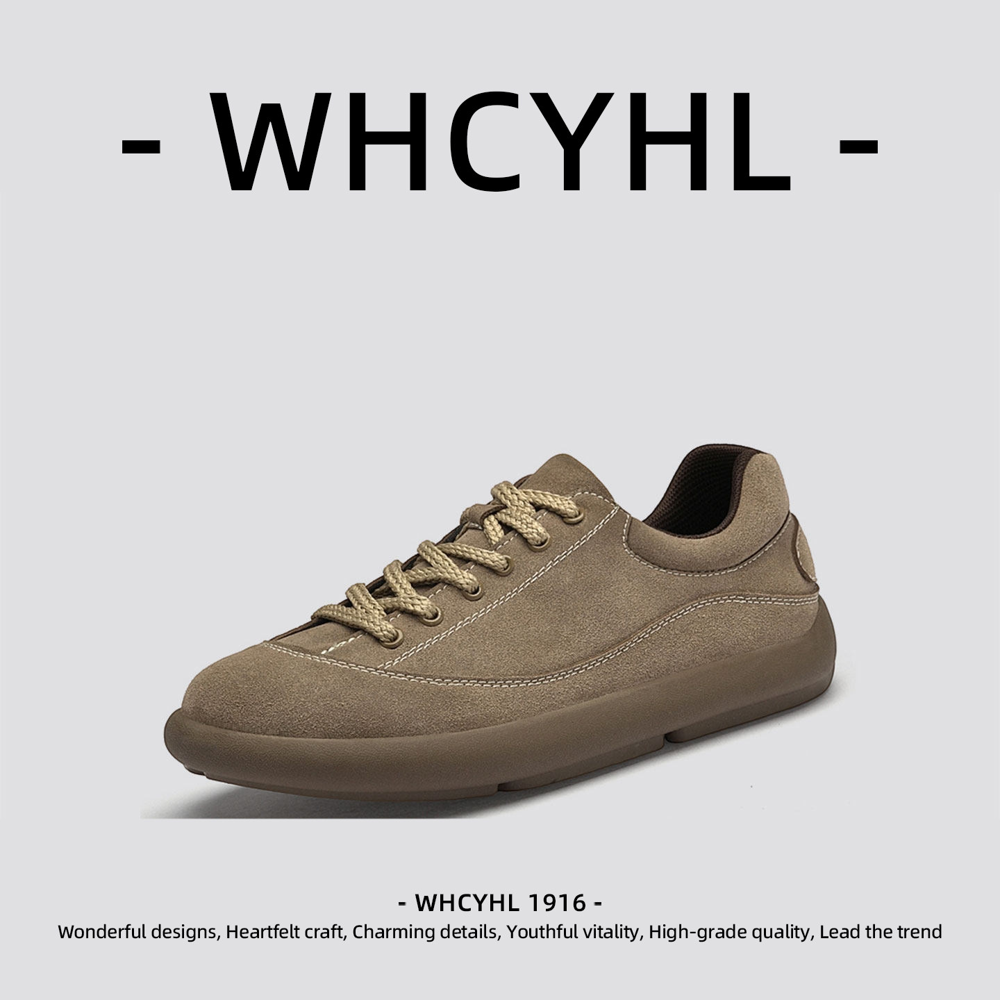 【轻奢潮牌】WHCYHL复古勃肯鞋春季新款复古软底耐磨宽楦德训男鞋,淘宝优惠券,粉丝福利购,淘宝优惠卷