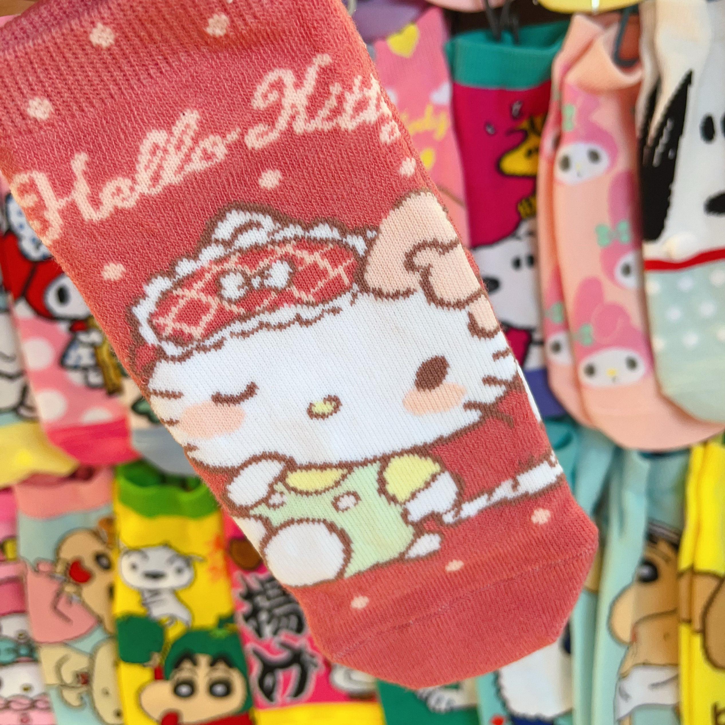 日系卡通hello kitty猫短袜女士袜子棉袜短筒袜可爱袜子女袜,淘宝优惠券,粉丝福利购,淘宝优惠卷