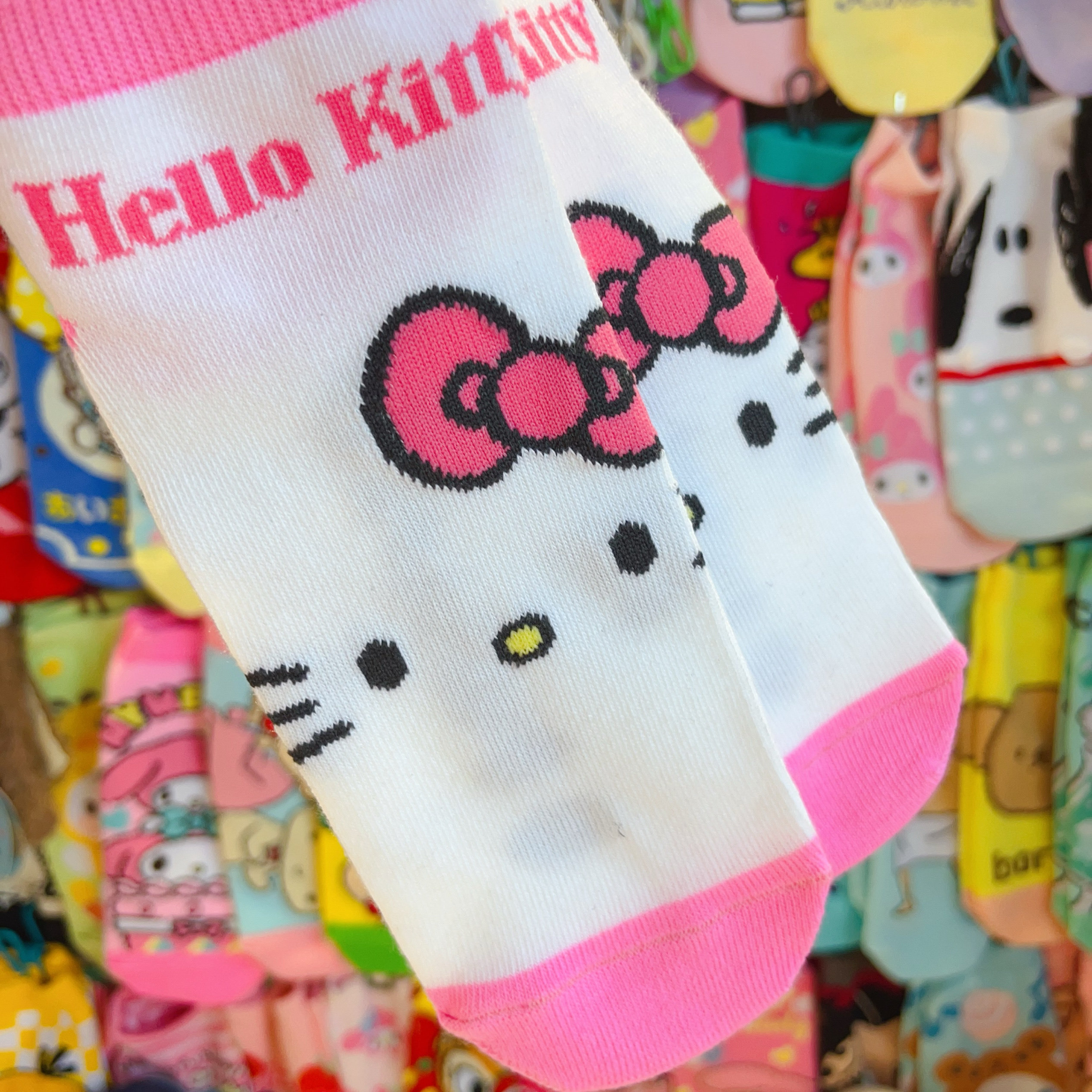 日系卡通hello kitty猫短袜女士袜子棉袜短筒袜可爱袜子女袜,淘宝优惠券,粉丝福利购,淘宝优惠卷