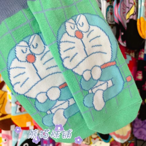 日本卡通袜机器猫哆啦美A梦可爱棉女袜短袜少女袜子萌袜子女短袜-图3