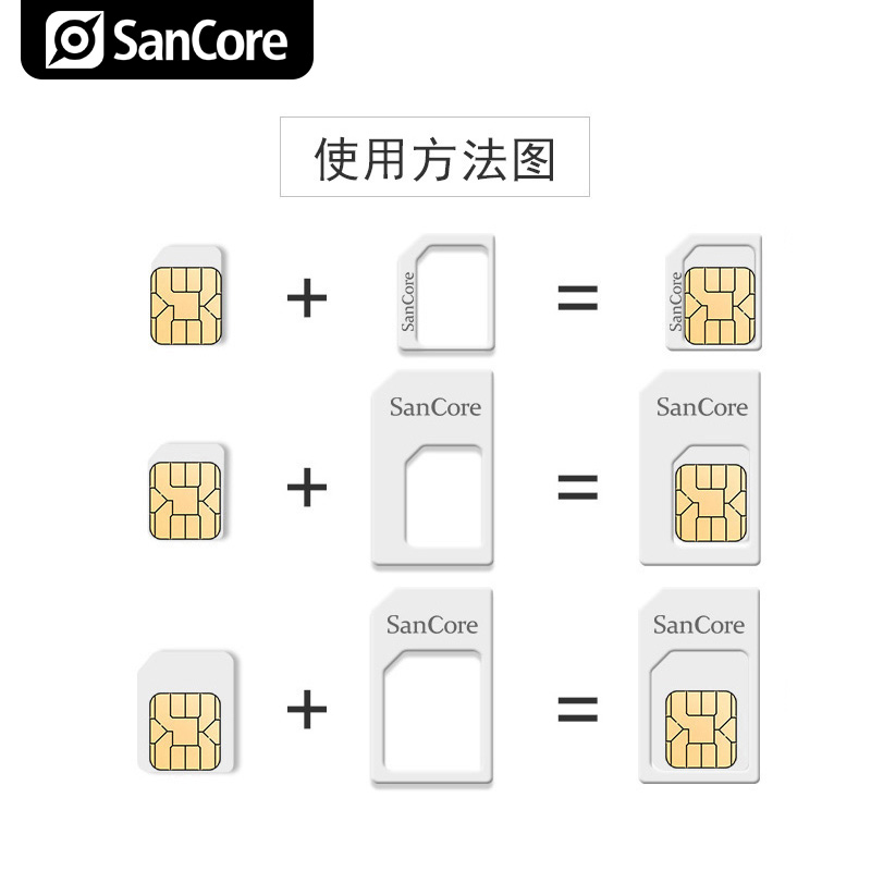 SanCore 卡托卡槽手机卡套sim小卡转大卡中卡