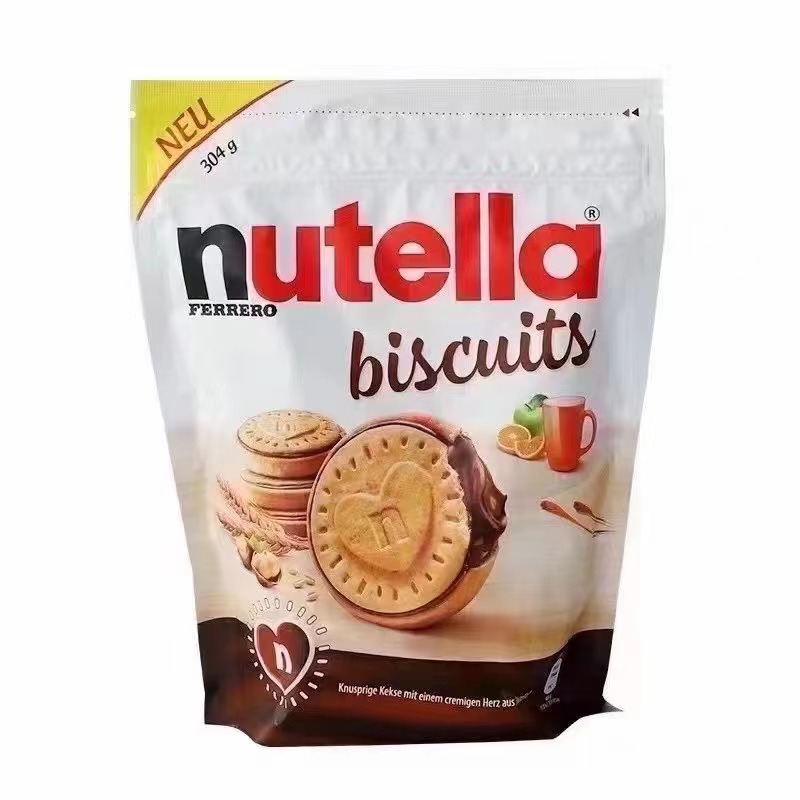 现货意大利进口费列罗能多益Nutella biscuits榛子巧克力爱心饼干 - 图1