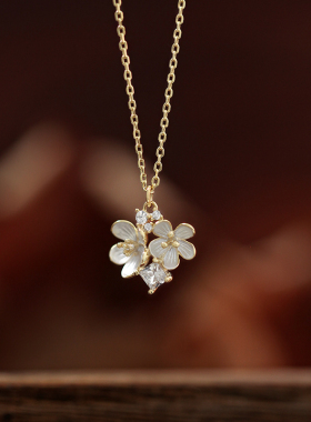 兰术纯银闪O女精致春系项链