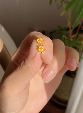 兰术925纯银简约中式女百搭耳钉