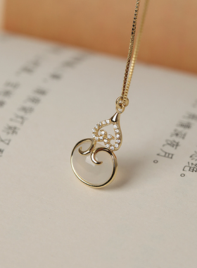 兰术玉髓纯银女葫芦国风