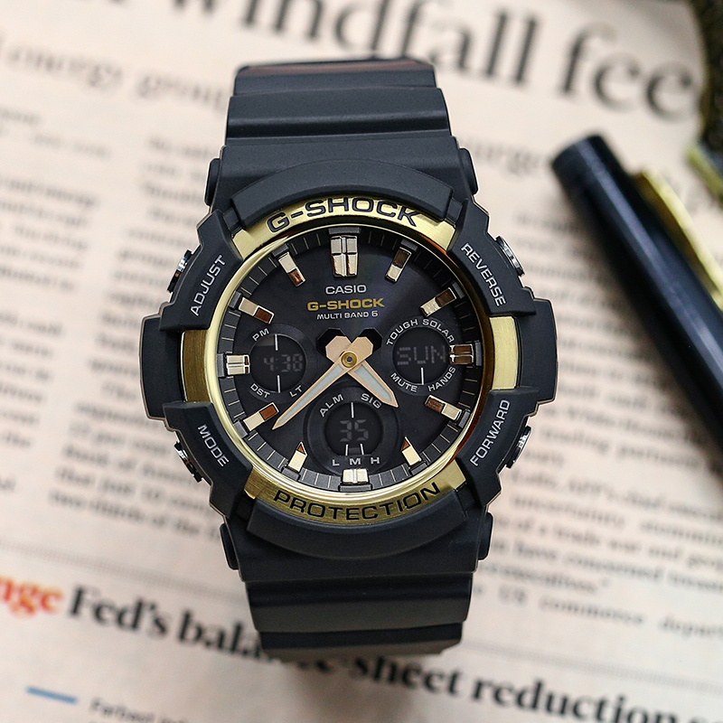 卡西欧手表 G-SHOCK GAW-100G/B/PC/BNR /AWG 太阳能电波防水男表 - 图0