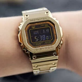卡西欧手表GMW-B5000GD/TVB/4/D/PC/RD太阳能电波蓝牙小方块男表