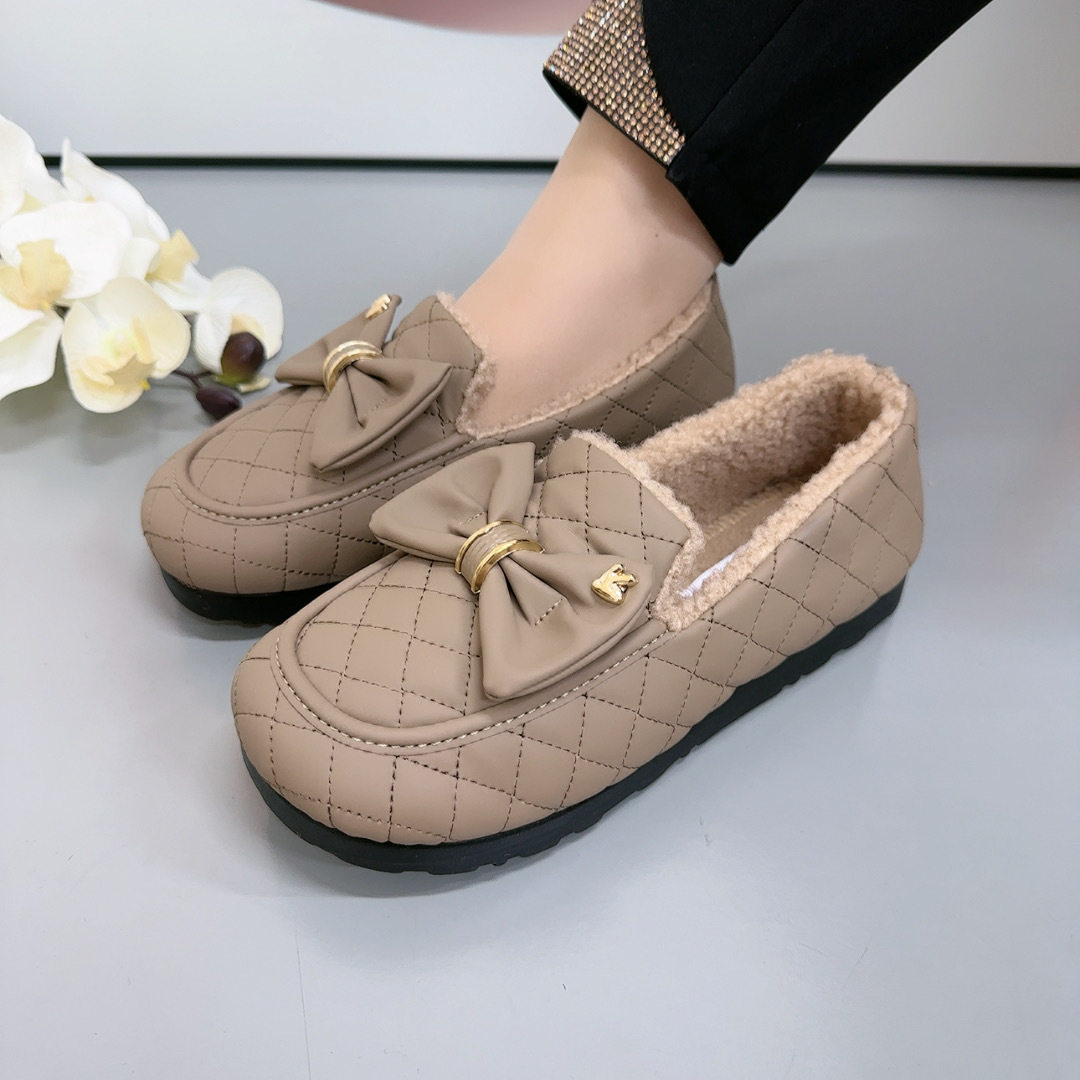 2025新款冬季毛毛鞋时尚百搭女鞋加绒一脚蹬豆豆鞋防滑保暖乐福鞋,淘宝优惠券,粉丝福利购,淘宝优惠卷