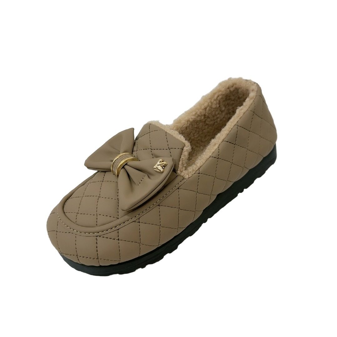 2025新款冬季毛毛鞋时尚百搭女鞋加绒一脚蹬豆豆鞋防滑保暖乐福鞋,淘宝优惠券,粉丝福利购,淘宝优惠卷