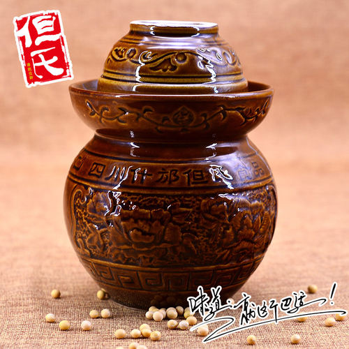 【包邮包破损】四川什邡红白但氏麻辣白菜豆腐乳坛装礼盒特产2斤 - 图0