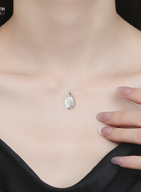 ECETOWIHS925纯银人鱼眼泪项链莫