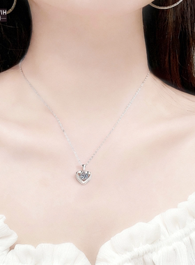 ECETOWIH莫桑石项链女感S925银心