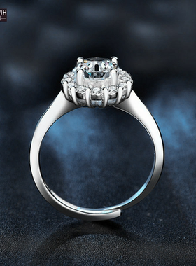 ECETOWIH新款纯银太阳花戒指女