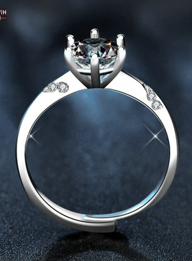 ECETOWIH莫桑纯银开口戒指小众个