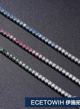 ECETOWIH新款韩版s925纯银排钻