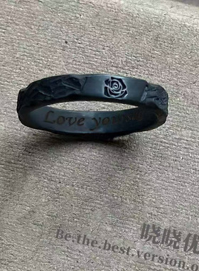 DESIWCEN德斯琛小炭火戒女素圈轻