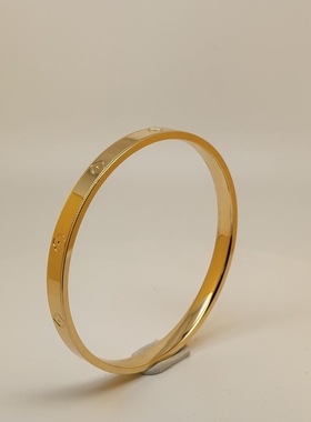 金店同款不掉色万花筒幸运草手镯可水洗女款轻奢手环礼物时尚爆款