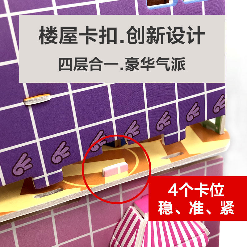 儿童diy小屋模型百货商店服装汽车店立体拼图男女孩礼物益智玩具,淘宝优惠券,粉丝福利购,淘宝优惠卷