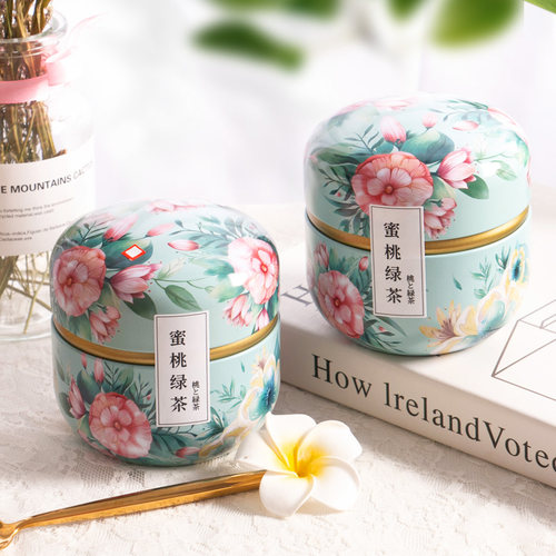 中闽飘香蜜桃绿茶冷泡茶日本水果茶罐装茶叶袋泡花茶组合茶包 - 图2