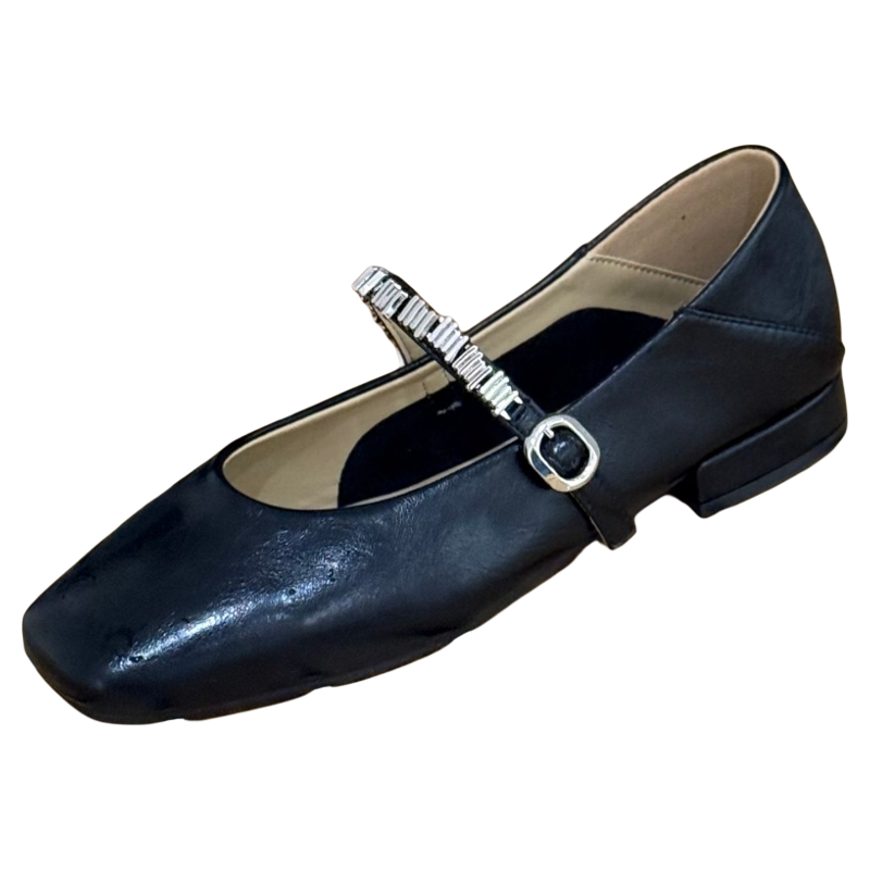 韩版一字带玛丽珍鞋女2026年春季新款平底方头小皮鞋百搭浅口单鞋,淘宝优惠券,粉丝福利购,淘宝优惠卷