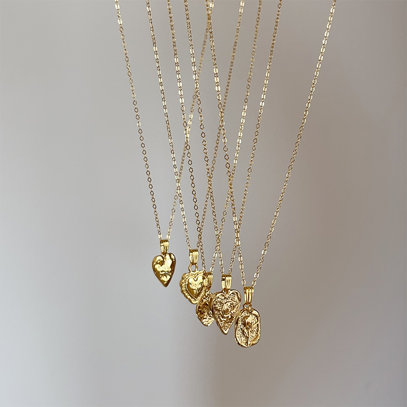 OPs精致爱心贝壳海螺天使金币小葫芦美国14K包金可拆卸万能扣吊坠 - 图1