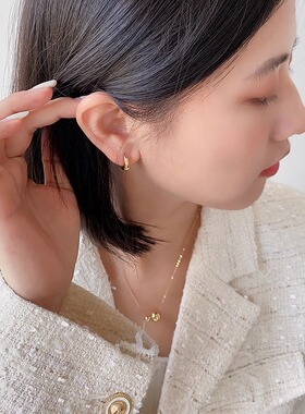 OPs原创设计依偎金珠项链