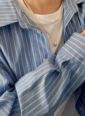 ops高级感气质金色14k美国珍珠