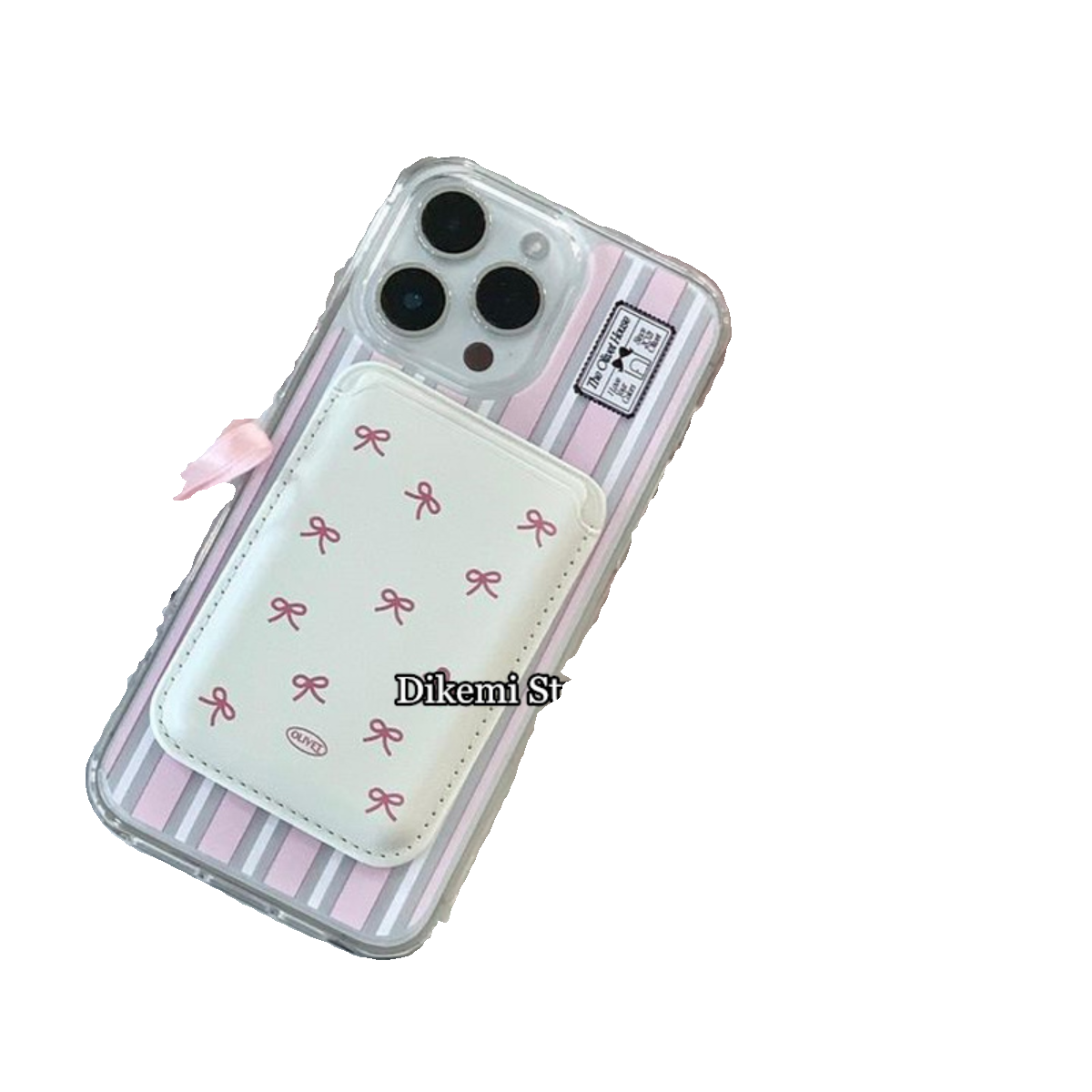 韩国ins小众少女粉色法式蝴蝶结17磁吸手机壳皮质卡包适用于iPhone16promax/15pro苹果14/13全包12手机保护套,淘宝优惠券,粉丝福利购,淘宝优惠卷