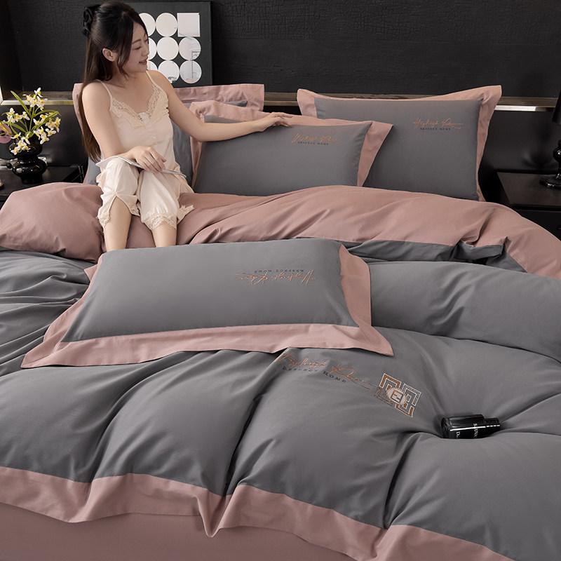 高端超柔加厚全棉纯棉四件套长绒棉磨毛被套床单轻奢简约床上用品,淘宝优惠券,粉丝福利购,淘宝优惠卷