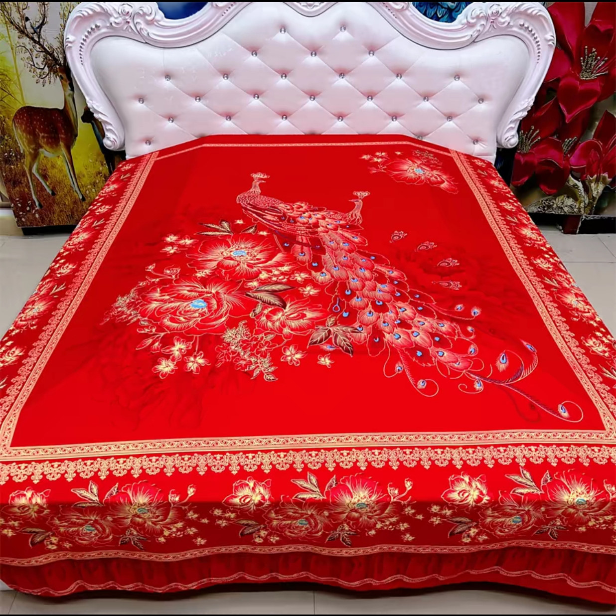 新款国民床单双人全包围仿床裙3D立体加厚磨毛床笠四季通用,淘宝优惠券,粉丝福利购,淘宝优惠卷