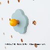 Perforated board accessories hook Morandi color wooden flowers exquisite decoration easy to install 15mm/12mm/10mm