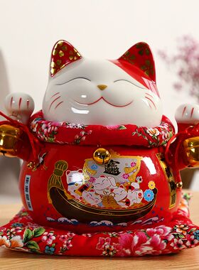 招财猫摆件大小陶瓷家居