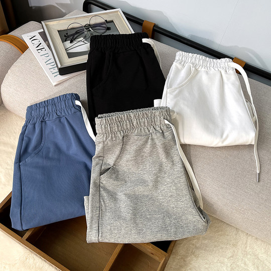 Five-point high-waist versatile style running mid-pants sports shorts