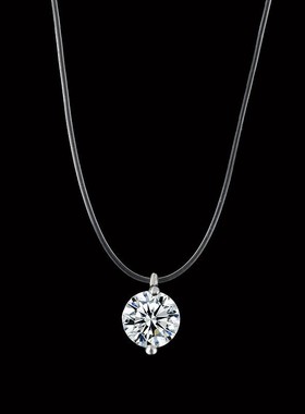 厂家直销透明鱼线项链女锁骨链隐