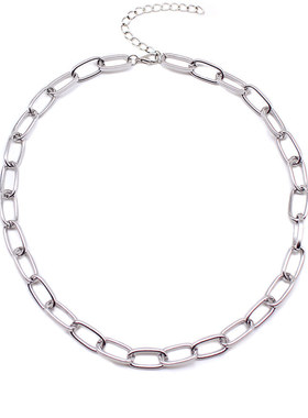 跨境热卖ins网红同款欧美重金属项链 复古朋克短款粗链条锁骨链