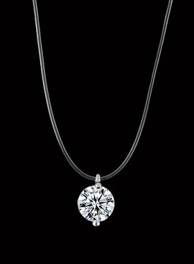 厂家直销透明鱼线项链女锁骨链隐