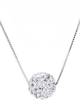 欧美跨境饰品香巴拉钻球珍珠项链