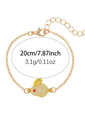 小兔子手链女小众高级感和田玉手