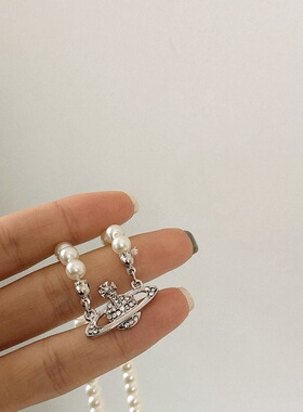 西太后新款ins风仿珍珠项链女颈