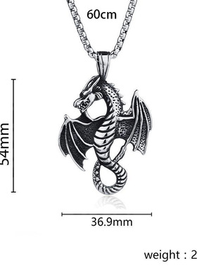 2023欧美饰品恶龙吊坠个性朋克复