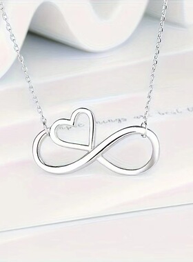 无穷项链ins冷淡风8字爱心小众设